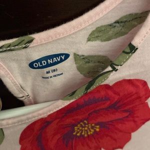 Old Navy pink floral girls dress size 8